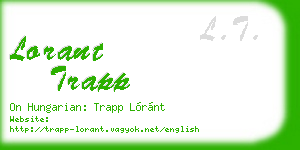 lorant trapp business card